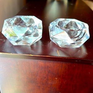 EUC Baccarat Crystal Salt and Pepper or Candle Holders